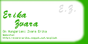 erika zvara business card